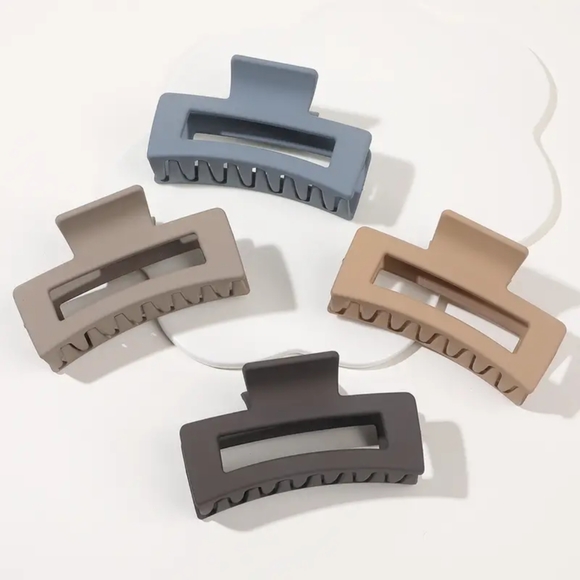 4 PC set Hair Claw Clips For Women Thick Thin Hair Big Hair Clips Matte colors - Picture 2 of 7